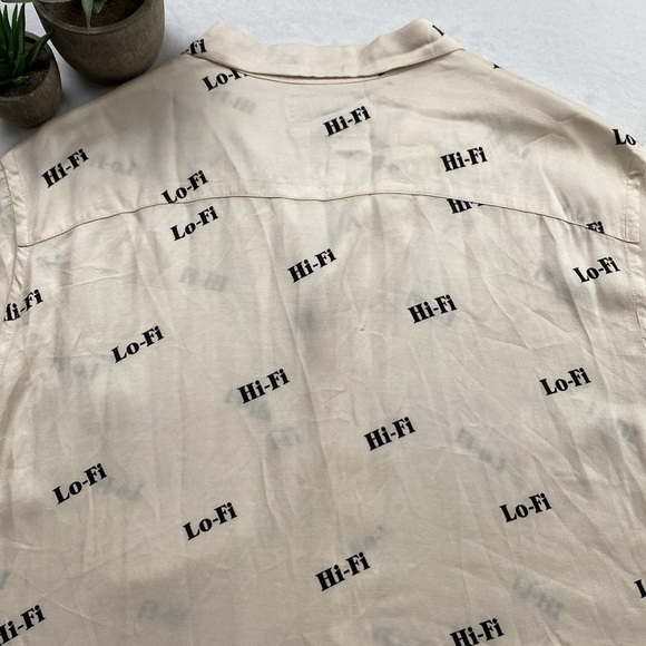 All Saints Conscious Collection Lo-Fi/Hi-Fi Relaxed Fit Camp/Resort Shirt (Ecru) - Picture 6 of 16